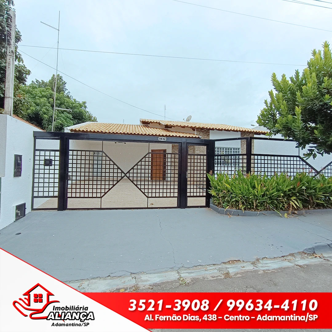 Casa com 2 quartos e 1 suíte para alugar em Adamantina