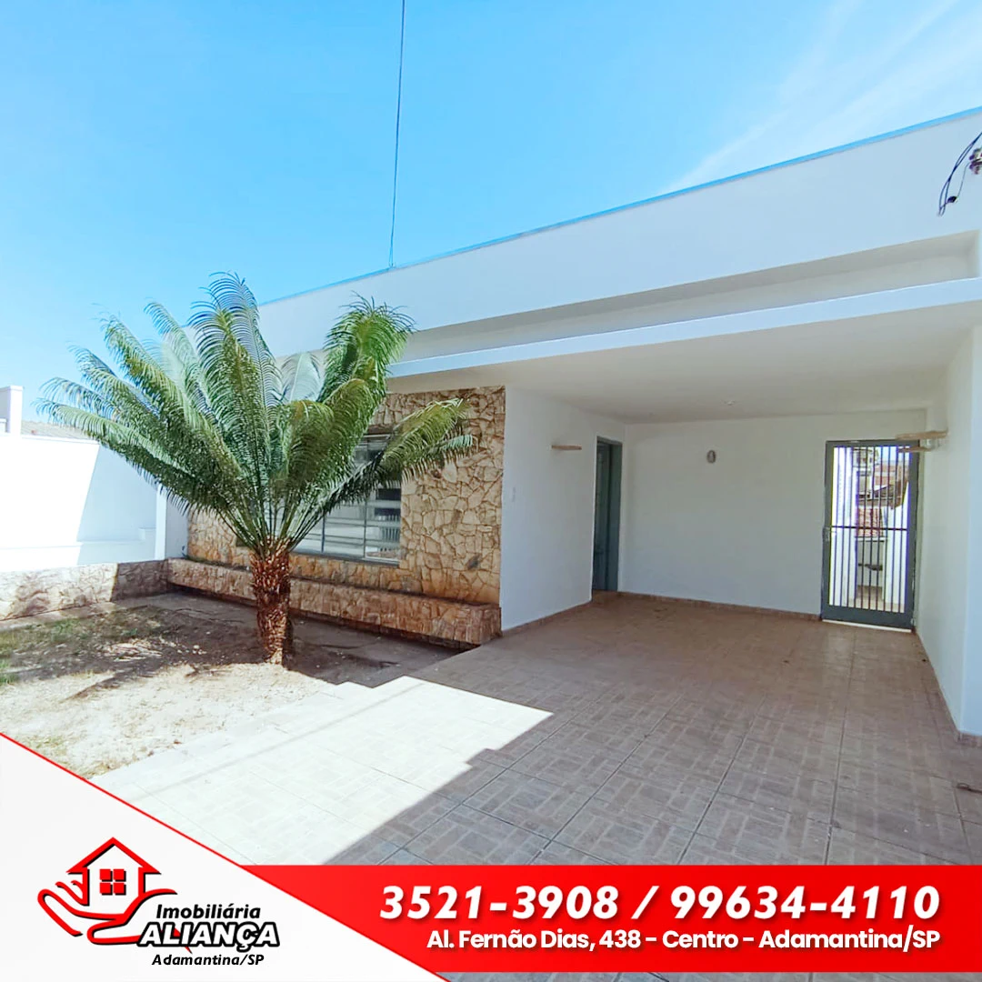 Casa com 4 quartos e 1 suíte para alugar em Adamantina