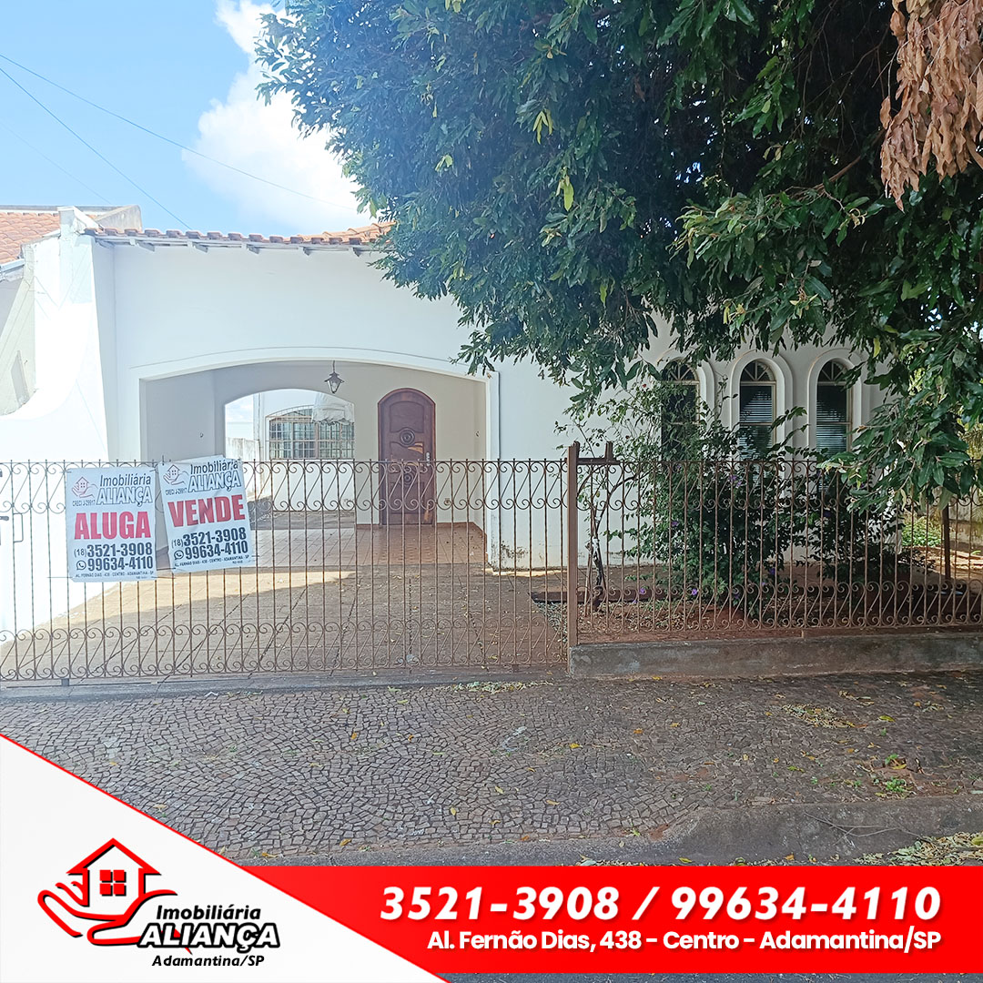 Casa com 2 quartos e 1 suíte para alugar em Adamantina