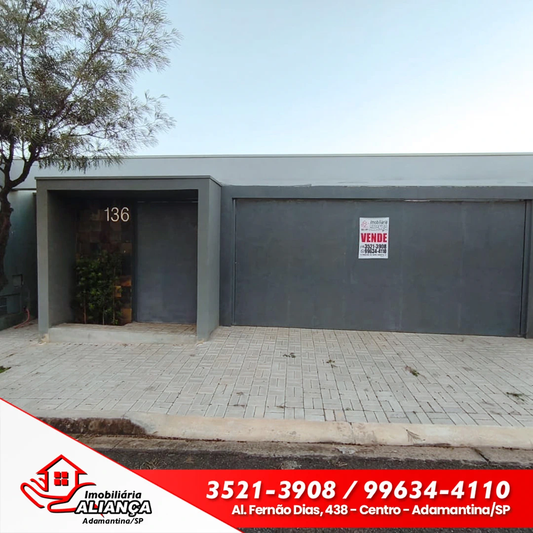 Casa com 2 quartos e 1 suíte à venda em Adamantina