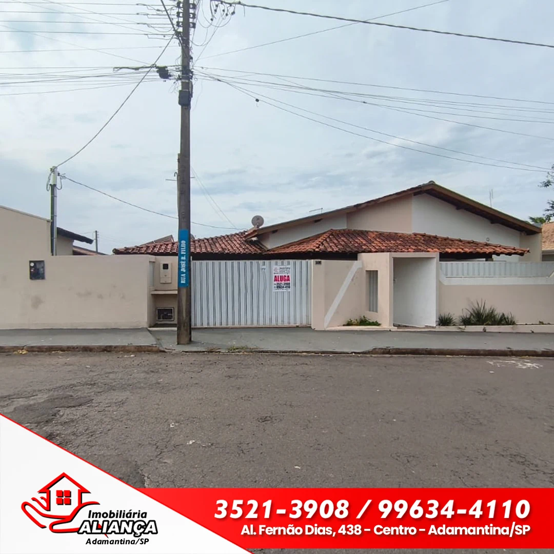 Casa com 2 quartos e 1 suíte para alugar em Adamantina