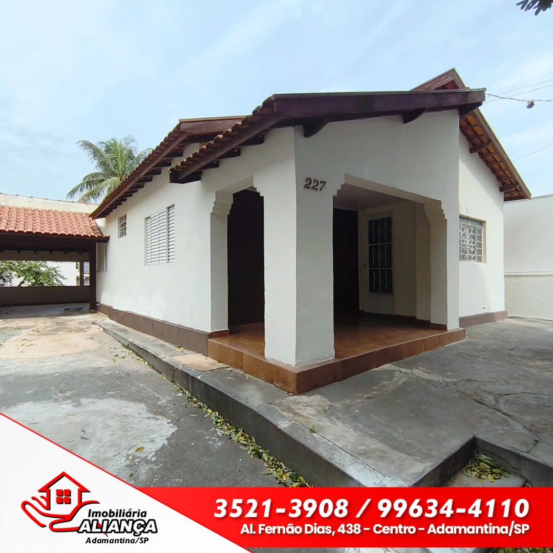Casa com 2 quartos para alugar em Adamantina